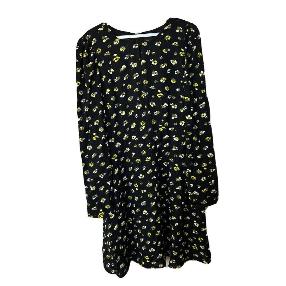 New Banana Republic Tall Country Floral Print Long Sleeve A Line Dress